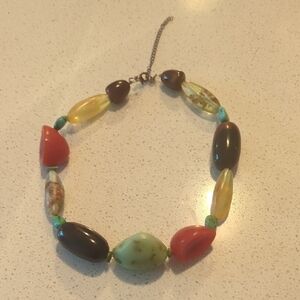 Multicolor Beaded Necklace Vintage
